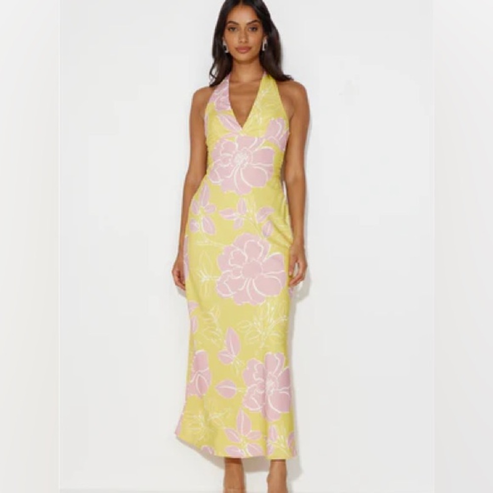 Hello Molly Yellow and Pink floral dress